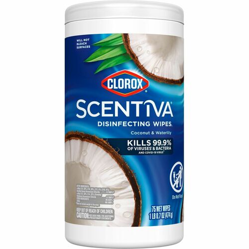Clorox CLO60037 Scentiva Wipes, Bleach Free Cleaning Wipes