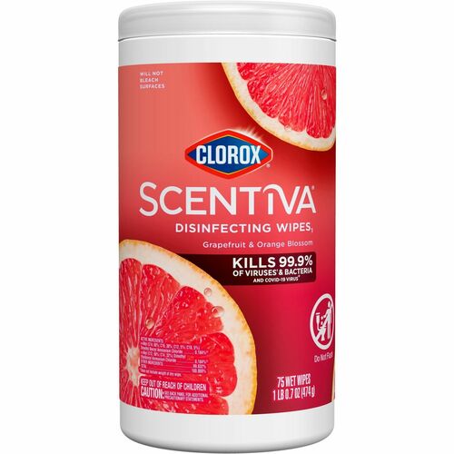 Clorox CLO60036 Scentiva Wipes, Bleach Free Cleaning Wipes