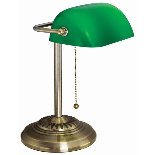 Victory Light VLU9B101AB Banker's Brass Desk Lamp