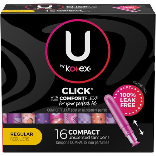 Kimberly-Clark KCC53445 U by Kotex Click Tampon Regular