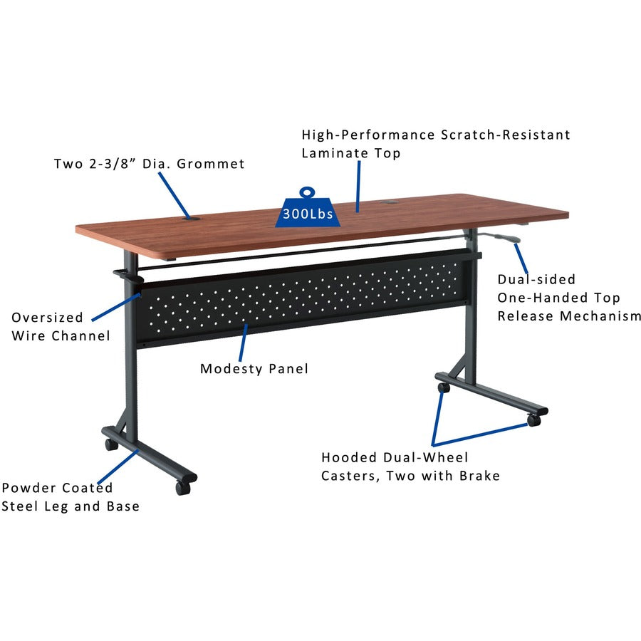 Lorell LLR60762 Shift 2.0 Flip and Nesting Mobile Table