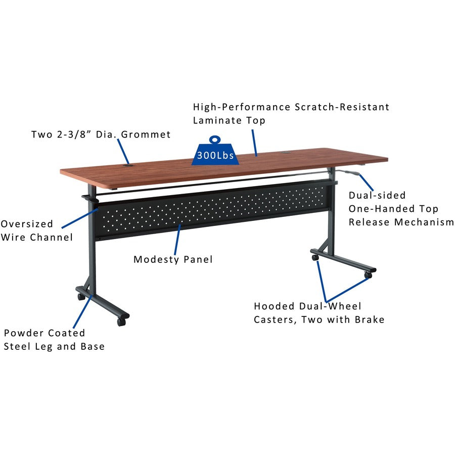 Lorell LLR60763 Shift 2.0 Flip and Nesting Mobile Table