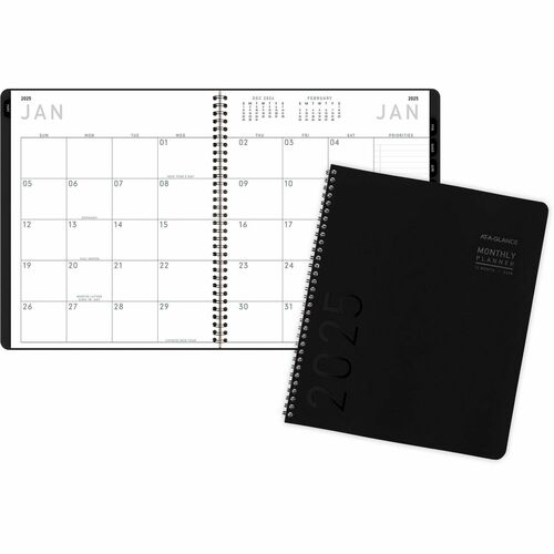At-A-Glance AAG7026XL05 Contemporary Lite Monthly Planner, Black, Large, 9" x 11"
