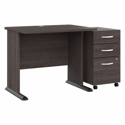 Bush Business Furniture BSHSTA005SGSU Studio A 36W Computer Desk with 3-Drawer Mobile File Cabinet