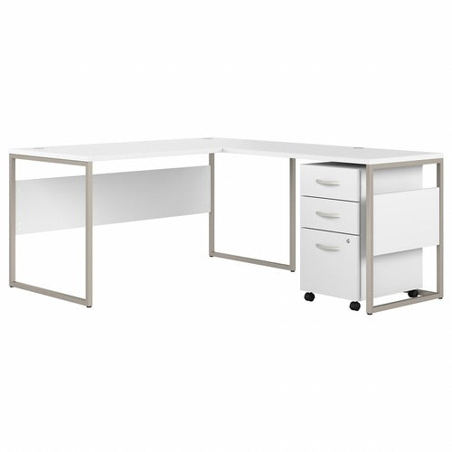 Bush Business Furniture BSHHYB029WHSU Hybrid Collection White Desking