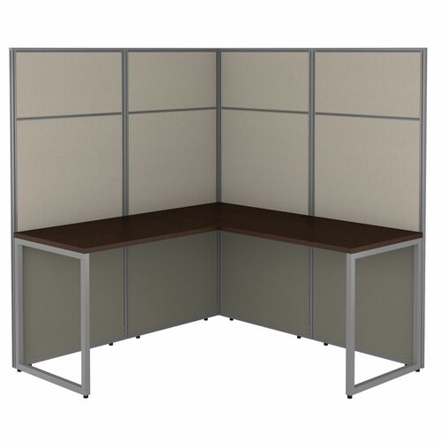 Bush Business Furniture BSHEODH360MR03K Easy Office 60W L Shaped Cubicle Desk Workstation with 66H Panels