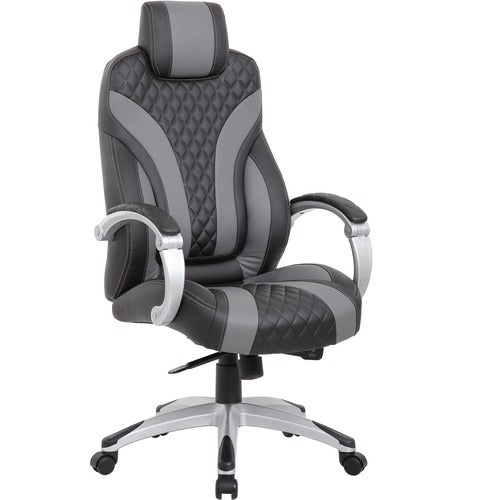 Boss BOPB8871BKGY Hinged Arm Executive Chair