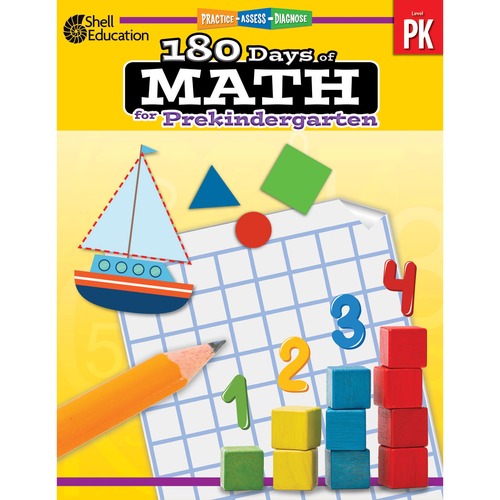 Shell Education SHL127443 180 Days of Math for Prekindergarten Printed Book