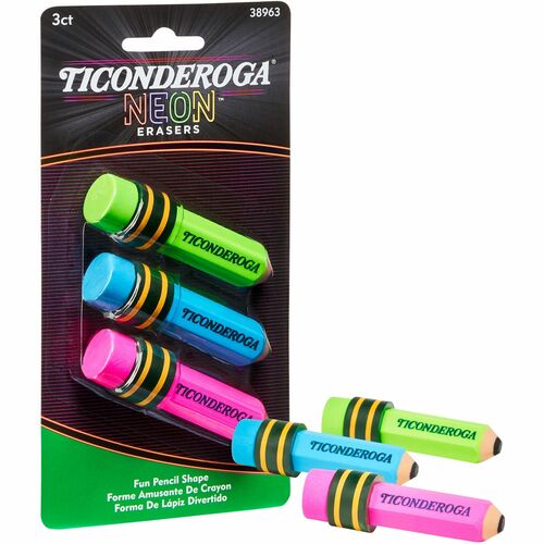 Ticonderoga DIXX38963 Pencil-Shaped Erasers