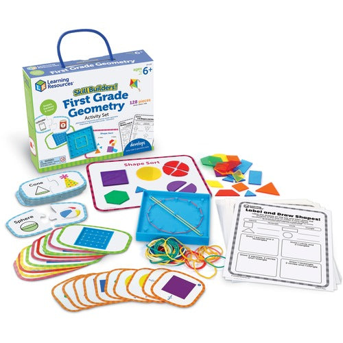 Learning Resources LRNLER1239 Skill Builders! First Grade Geometry Activity Set