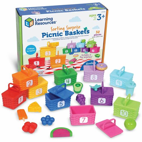 Learning Resources LRNLER6810 Sorting Surprise Picnic Baskets