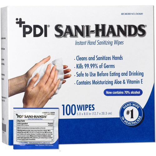 PDI PDID43600 Sani-Hands Instant Hand Sanitizing Wipes
