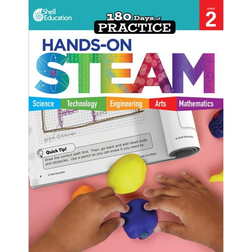 Shell Education SHL29645 180 Days: Hands-On STEAM: Grade 2 Printed Book
