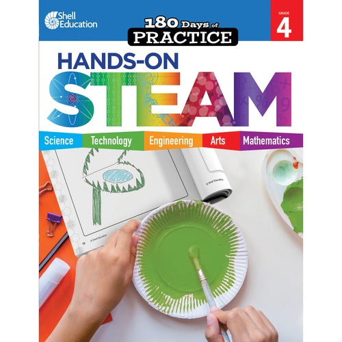 Shell Education SHL29647 180 Days: Hands-On STEAM: Grade 4 Printed Book