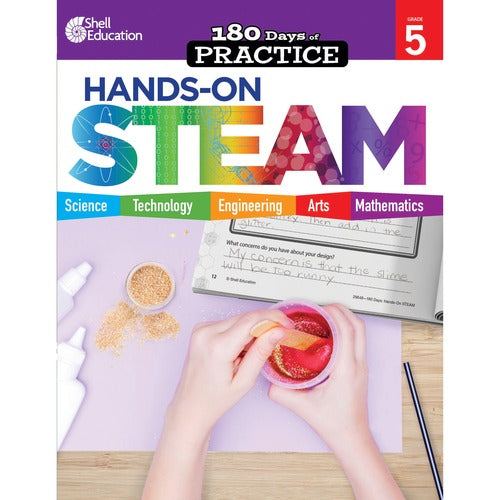 Shell Education SHL29648 180 Days: Hands-On STEAM: Grade 5 Printed Book