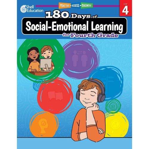 Shell Education SHL126960 180 Days of Social-Emotional Learning for Fourth Grade Printed Book by Kristin Kemp