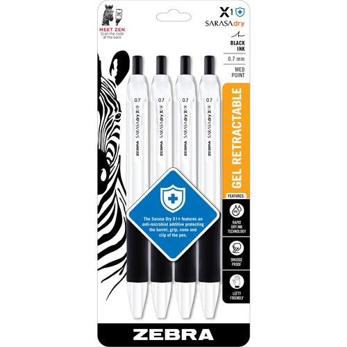 Zebra Pen ZEB41514 SARASA dry X1+ Gel Retractable Antimicrobial Pen