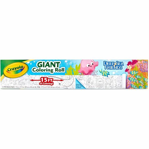 Crayola CYO042721 Deep Sea Friends Giant Coloring Roll