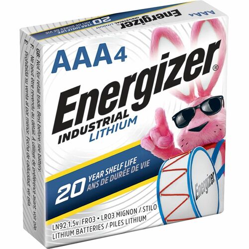 Energizer EVELN92 Industrial AAA Lithium Battery 4-Pack