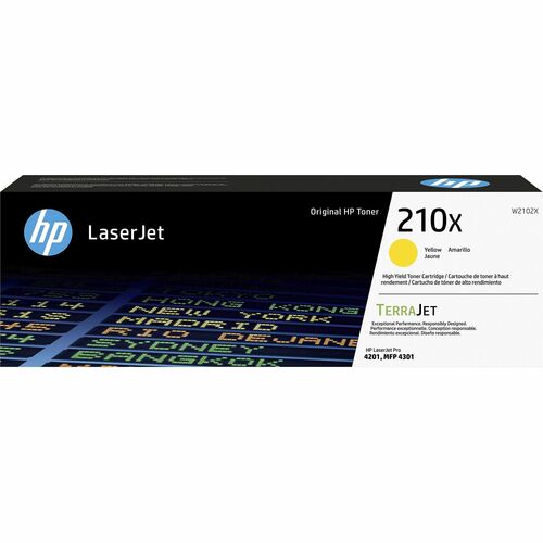 HP HEWW2102X 210X Original High Yield Laser Toner Cartridge - Yellow - 1 Each