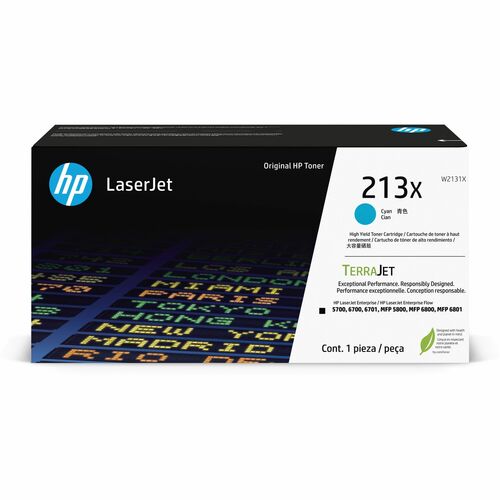 HP HEWW2131X 213X Original Laser Toner Cartridge - Cyan - 1 Each
