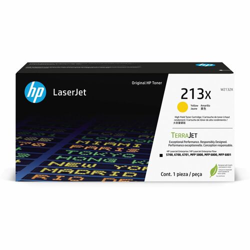 HP HEWW2132X 213X Original Laser Toner Cartridge - Yellow - 1 Each