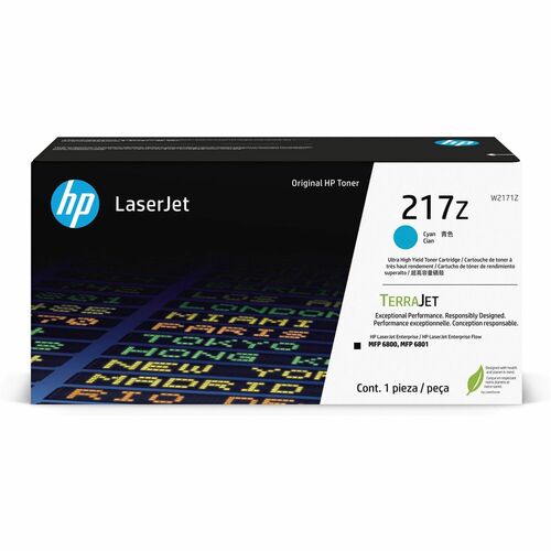 HP HEWW2171Z 217Z Original Laser Toner Cartridge - Cyan - 1 Each
