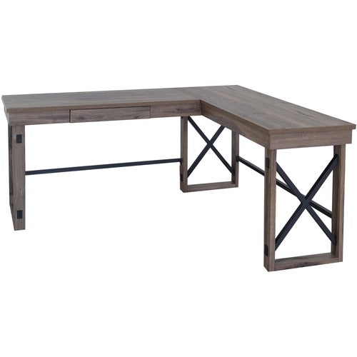 LYS LYSDK100LRGK L-Shaped Industrial Desk