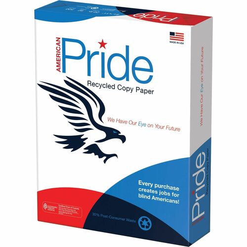 American Pride ASLAM851120 Recycled Copy Paper - White