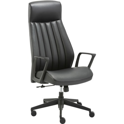 LYS LYSCH100LABK High-Back Bonded Leather Chair