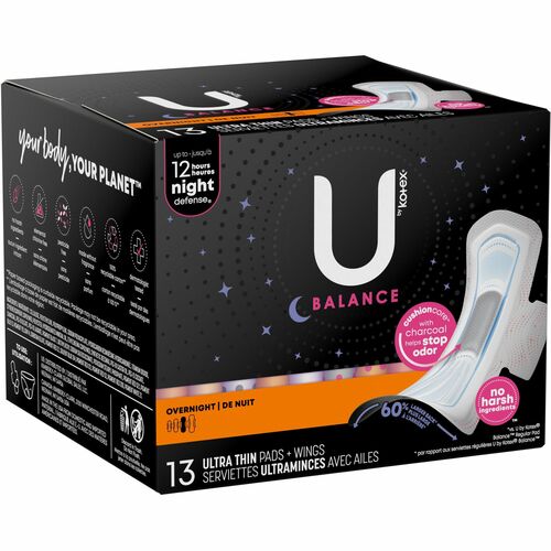 U by Kotex KCC54912 Ultra Thin Overnight Pads