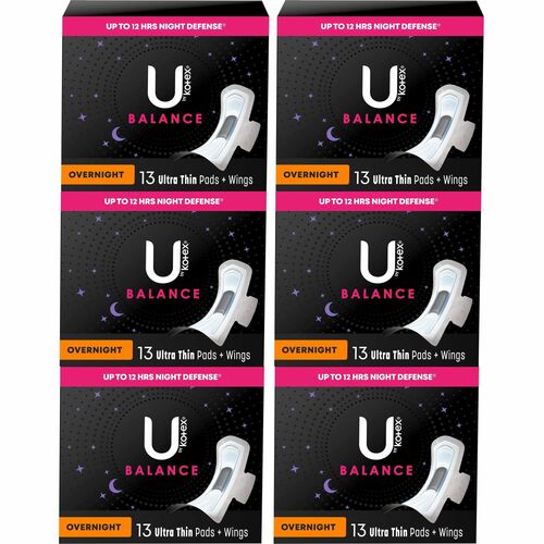 U by Kotex KCC54912CT Ultra Thin Overnight Pads