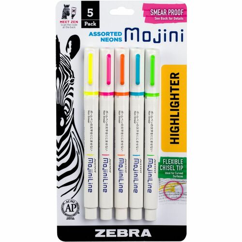 Zebra Pen ZEB70205 Mojini Single Ended Highlighters