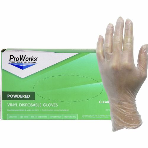 ProWorks HOSGLV103PM Vinyl Powdered Industrial Gloves