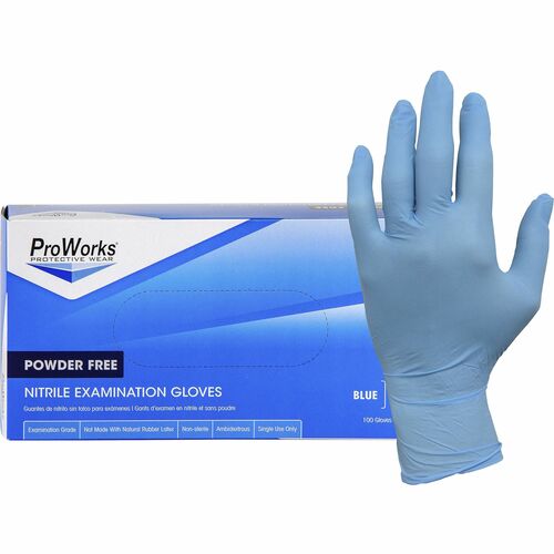 ProWorks HOSGLN106FL NPF Nitrile Powder Free Exam Gloves