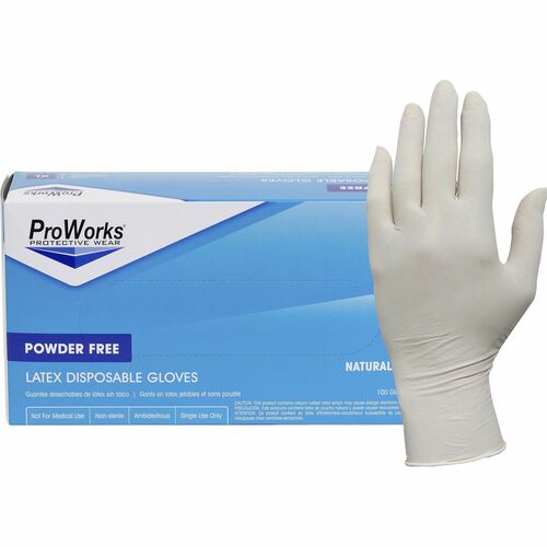 ProWorks HOSGLL105FX Latex Powder-Free Disposable General-Purpose Gloves