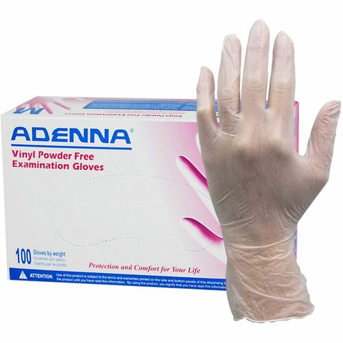 Adenna HOSVPF238 Vinyl Powder Free Exam Gloves