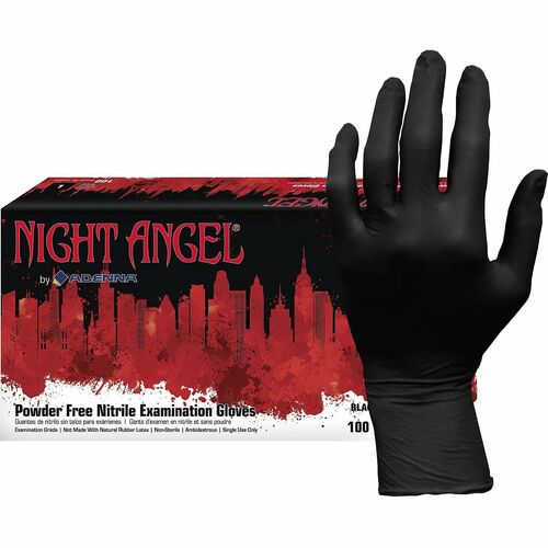 NIGHT ANGEL HOSNGL225 Nitrile Powder Free Exam Glove