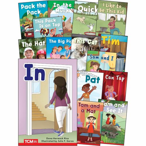 Shell Education SHL145496 Decodable Books Grade PK-K Set 1: 15-Book Set Printed Book