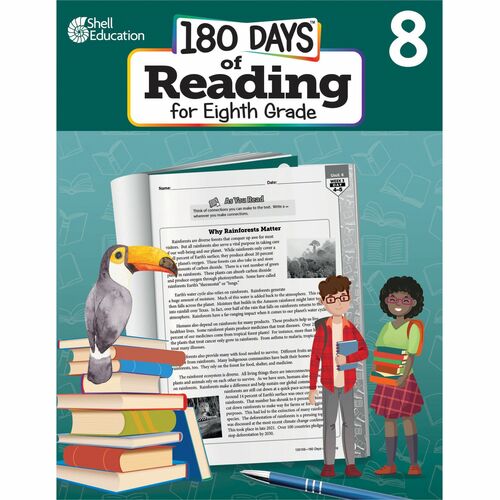 Shell Education SHL135159 180 Days of Reading for Eighth Grade Printed Book