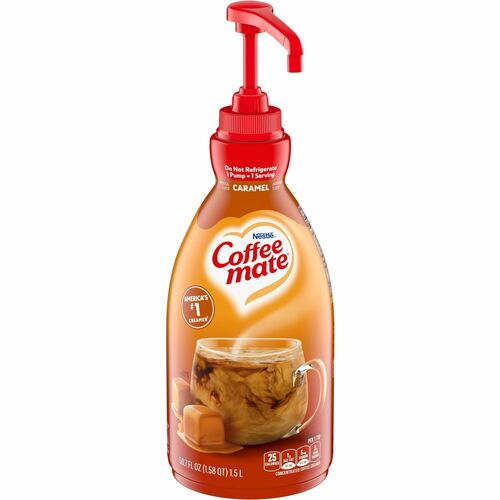Nestle Professional Solutions NES73358 Caramel Liquid Concentrate Coffee Creamer - Pump Bottle