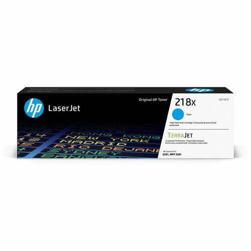 HP HEWW2181X 218X Original High Yield Laser Toner Cartridge - Cyan - 1 Each