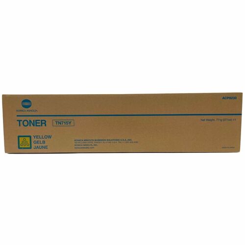 Konica Minolta KNMACP8230 TN-715Y Original Laser Toner Cartridge - Yellow - 1 Each
