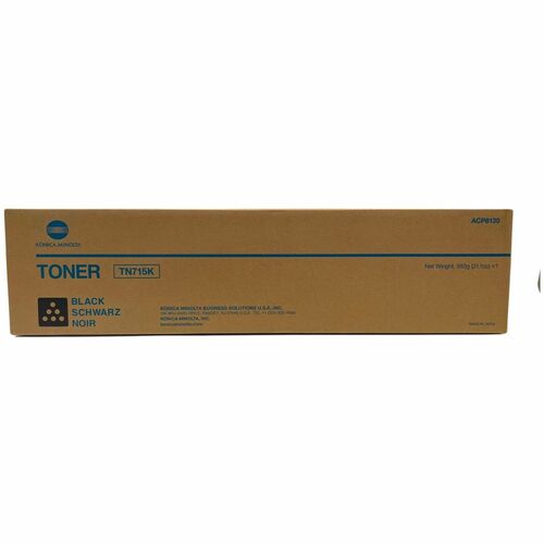 Konica Minolta KNMACP8130 TN-715K Original Laser Toner Cartridge - Black - 1 Each