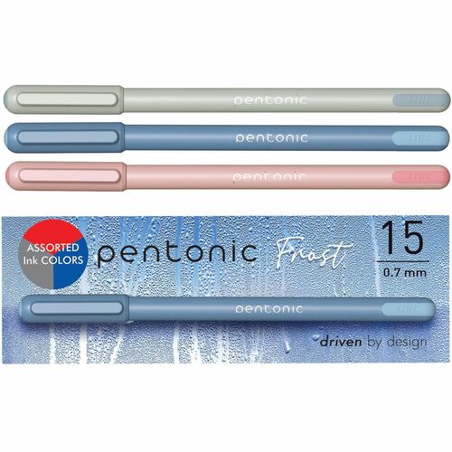 Pentonic PNTPEN13088 Frosted Barrel Ballpoint Pens