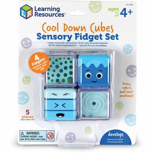 Learning Resources LRNLER5582 Cool Down Cubes Sensory Fidget Set