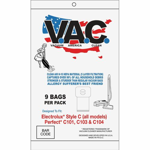 V.A.C. VACVAC33 Perfect C101/C103 & Electrolux Vacuum Bags