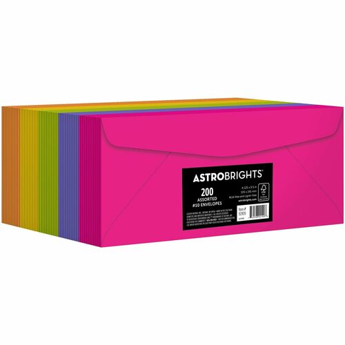 Astrobrights WAU92109 No. 10 Colored Envelopes