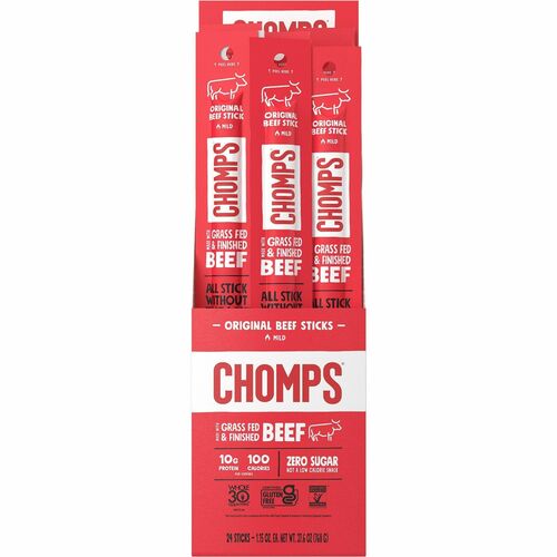 CHOMPS CHSCO24 Original Beef Snack Sticks