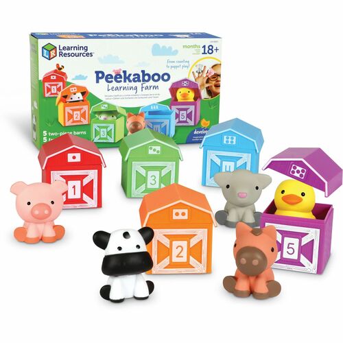 Learning Resources LRNLER6805 Peekaboo Learning Farm